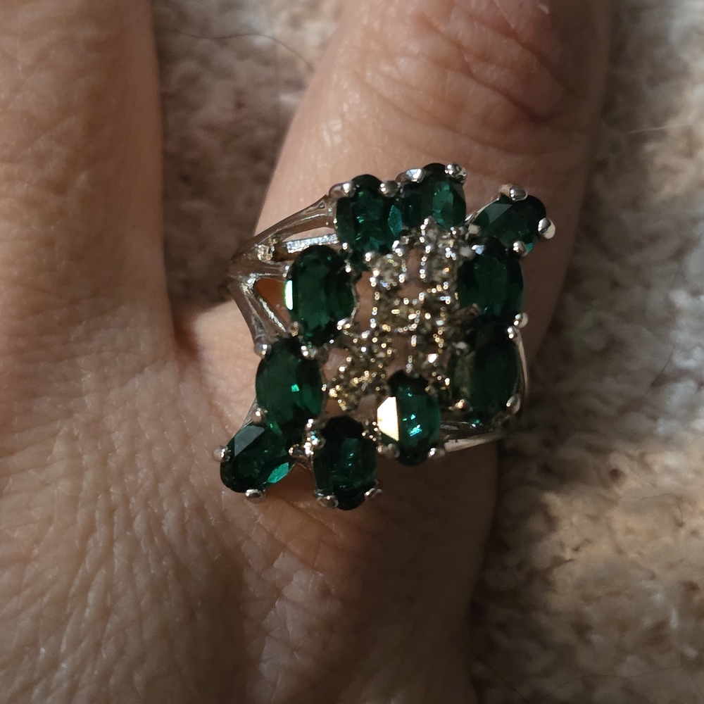 Green Cz Ring
